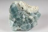 Stormy-Day Blue, Cubic Fluorite Crystal Cluster - Sicily, Italy #183787-2